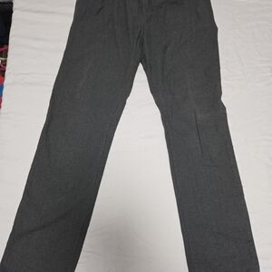 Men's Dark Gray Dress Pants - Classic Straight Fit